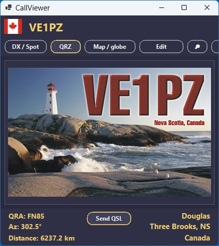 CallViewer QRZ page